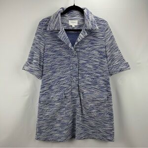 Tuckernuck Pomander Place Heathered Blue Tweed Mini Claire Dress